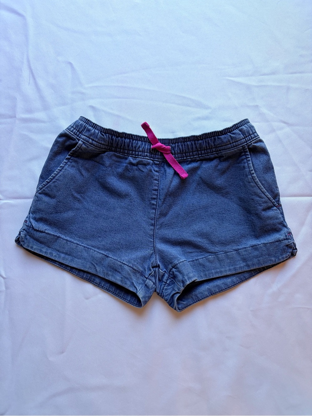 Boden Girls Size 9 Denim Shorts Heart Pockets